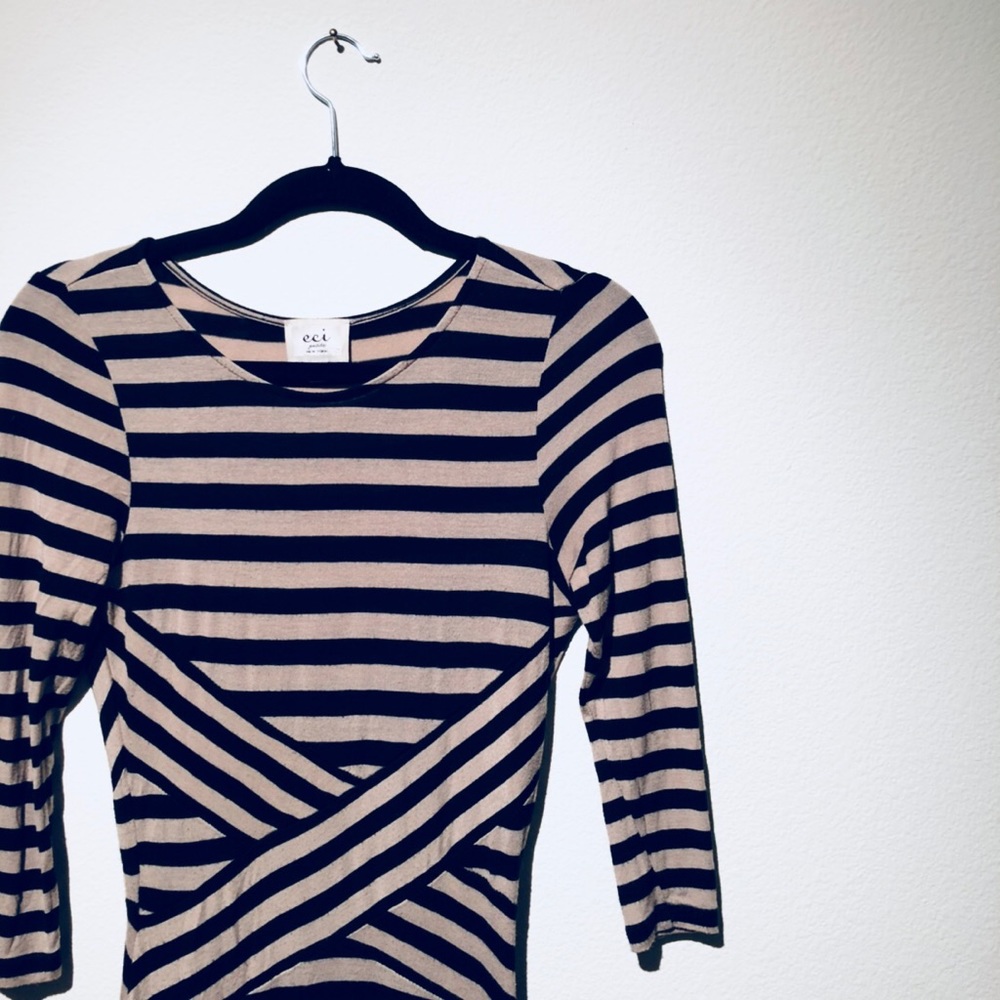 Striped Jersey Knit Dress